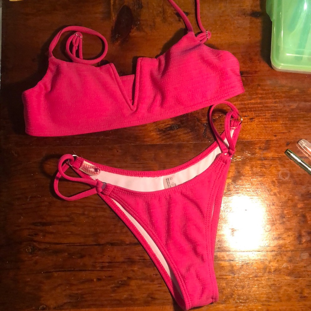 HOT PINK SHEIN BIKINI